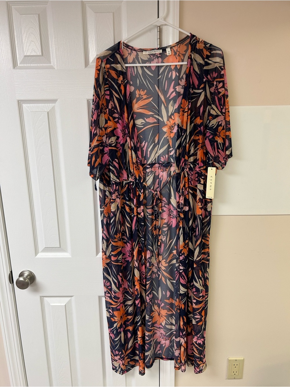 NWT Cyrus Floral Kaftan Swim Cover Up